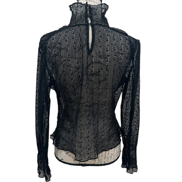 Vintage St. John Evening Lace Mock Neck Blouse - Picture 8 of 8